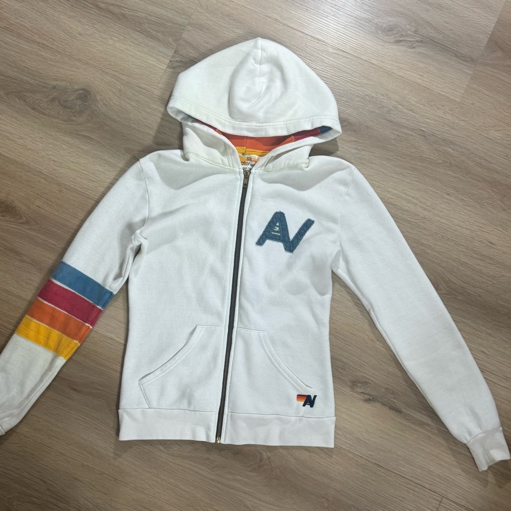 Aviator Nation Multicolor Stripe Hoodie